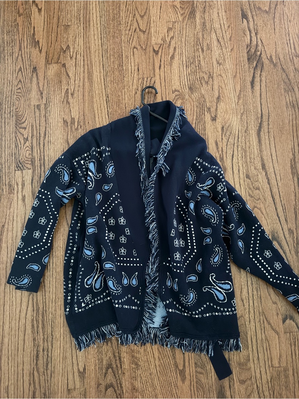 GAP Cotton-Blend Fringe Shawl Cardigan